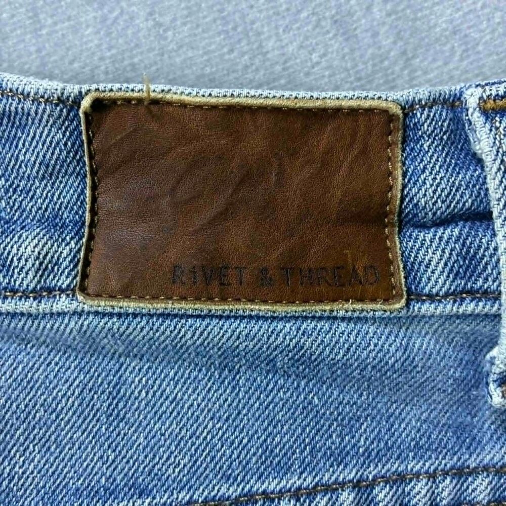 Rivet & Thread Jeans Womens Size 28 Wide Leg Light Wash High Rise Denim USA - Picture 4 of 8